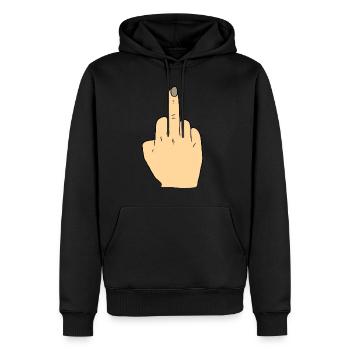 Cadeau du majeur - Sweat à capuche Premium bio Homme - noir - Devant - Nico (187cm)