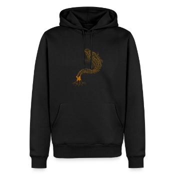 Carp carp fish - Men’s Premium Organic Hoodie - black - Front - Nico (187cm)