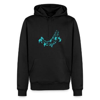 Lachs Salmon Fisch - Männer Premium Bio Hoodie - Schwarz - Vorne - Nico (187cm)