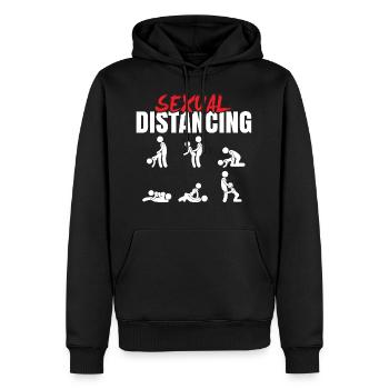 Sex Distanz Stellung Sexvideo Sexspielzeug - Männer Premium Bio Hoodie - Schwarz - Vorne - Nico (187cm)