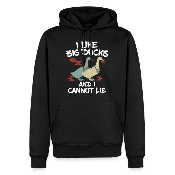 Whisperer de canard en cours d'exécution - cadeau éleveur de canard - Sweat à capuche Premium bio Homme - noir - Devant - Nico (187cm)