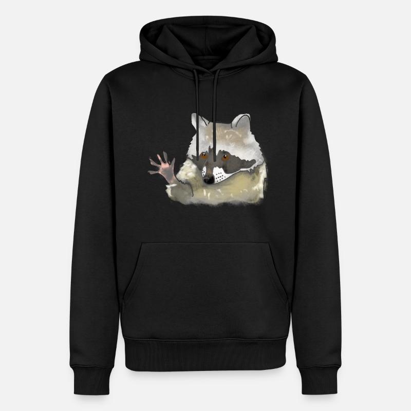 Raton laveur - Sweat à capuche Premium bio Homme - noir