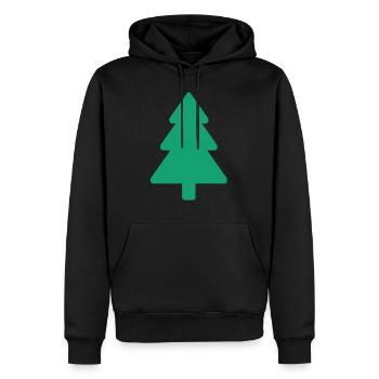 Sapin de Noël - Sweat à capuche Premium bio Homme - noir - Devant - Nico (187cm)