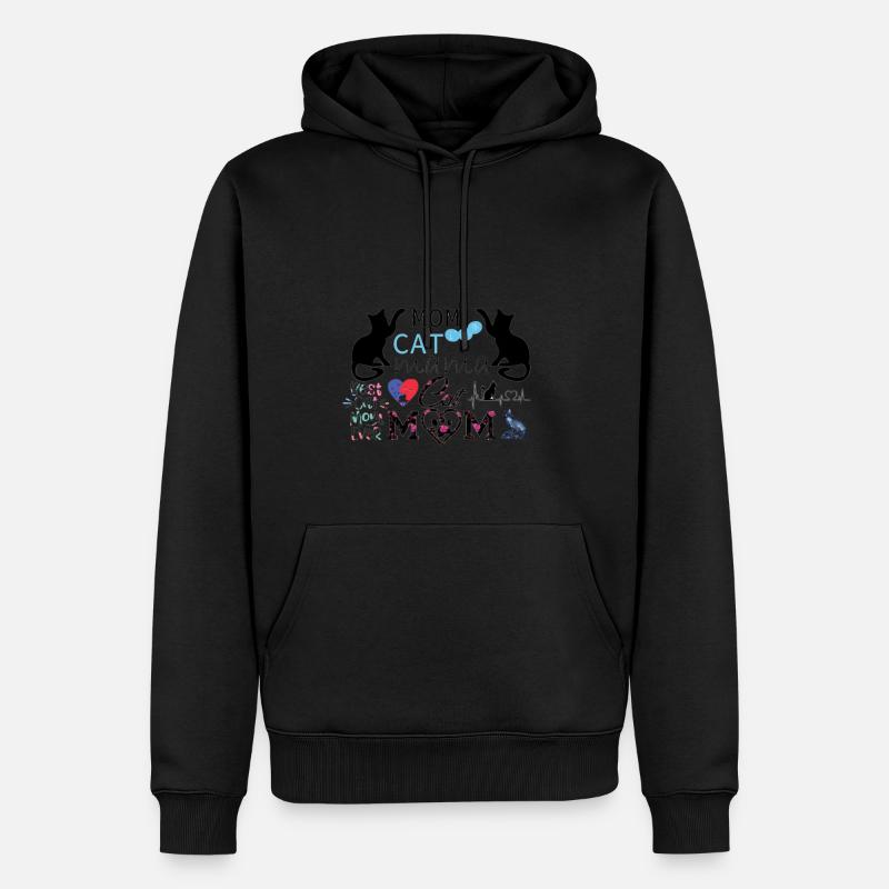 Maman chat - maman chat - Sweat à capuche Premium bio Homme - noir