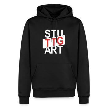 Stuttgart Stuttgart - Sweat à capuche Premium bio Homme - noir - Devant - Nico (187cm)