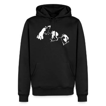 Cadeau de scooter - Sweat à capuche Premium bio Homme - noir - Devant - Nico (187cm)