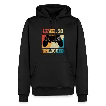 Niveau 30 Complete 30 anniversaire Gamer Cadeau - Sweat à capuche Premium bio Homme - noir - Devant - Nico (187cm)
