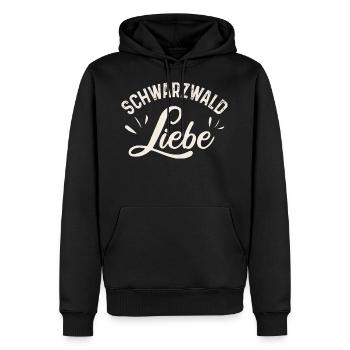 Schwarzwald Liebe - Männer Premium Bio Hoodie - Schwarz - Vorne - Nico (187cm)