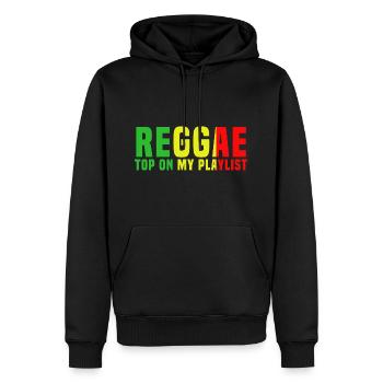 Reggae - Männer Premium Bio Hoodie - Schwarz - Vorne - Nico (187cm)