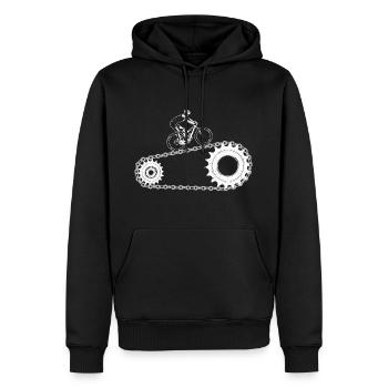Fahrrad Fahrer Sport Geschenkidee - Sweat à capuche Premium bio Homme - noir - Devant - Nico (187cm)