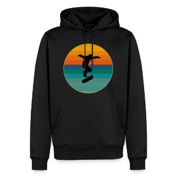 Skate, skaten, Skater, Skateboard - Männer Premium Bio Hoodie - Schwarz - Vorne - Nico (187cm)
