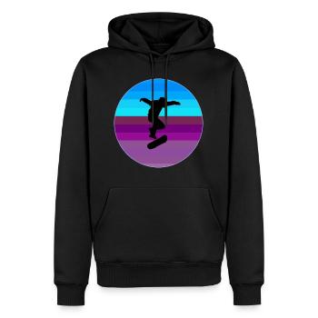 Skate, skaten, Skater, Skateboard - Männer Premium Bio Hoodie - Schwarz - Vorne - Nico (187cm)