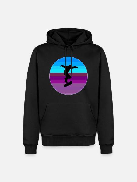 Skate, skaten, Skater, Skateboard - Männer Premium Bio Hoodie - Schwarz