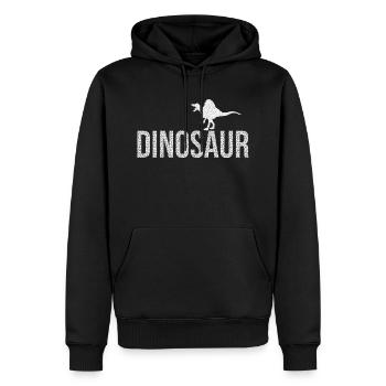 Dinosaures dinosaures dinosaures dinosaures - Sweat à capuche Premium bio Homme - noir - Devant - Nico (187cm)