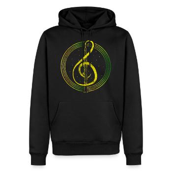 Oboe musician - Men’s Premium Organic Hoodie - black - Front - Nico (187cm)