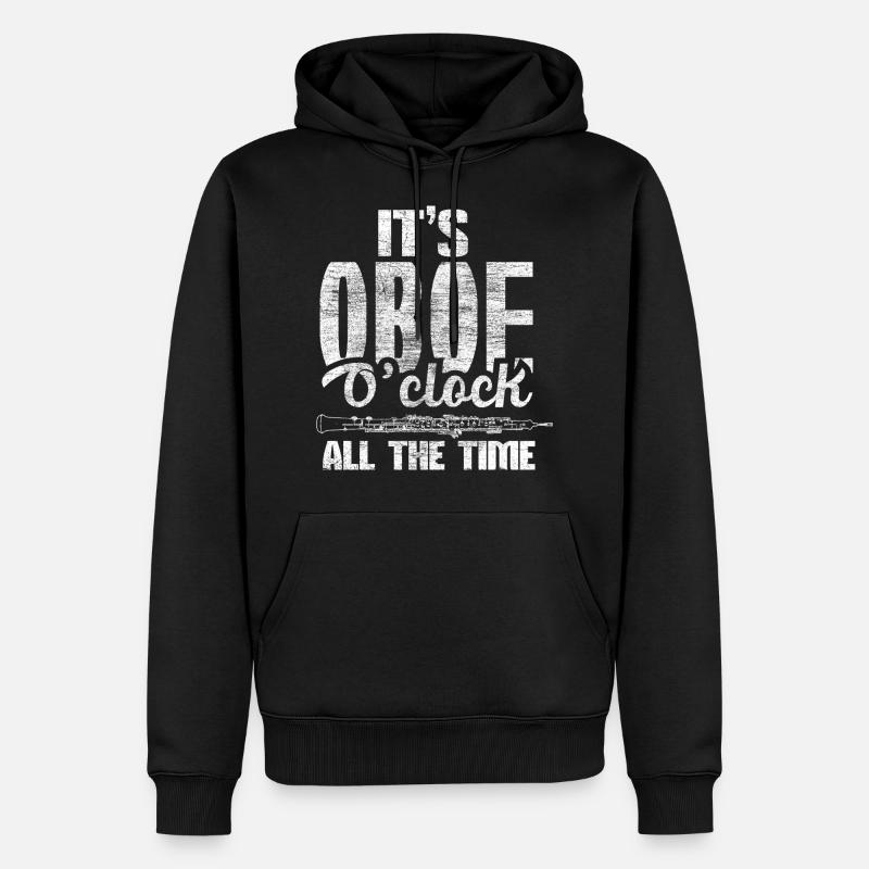 Oboe Orchester - Männer Premium Bio Hoodie - Schwarz