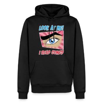 Bande dessinée rétro comique - Sweat à capuche Premium bio Homme - noir - Devant - Nico (187cm)