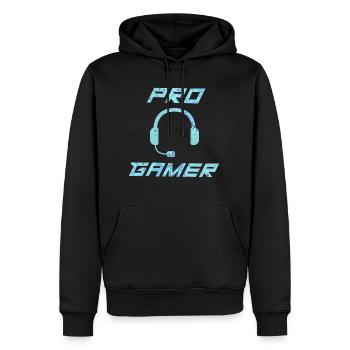 Jeu de jeu de jeu de jeux cadeaux - Sweat à capuche Premium bio Homme - noir - Devant - Nico (187cm)