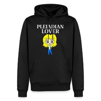AMANT PLÉIADIEN - Sweat à capuche Premium bio Homme - noir - Devant - Nico (187cm)