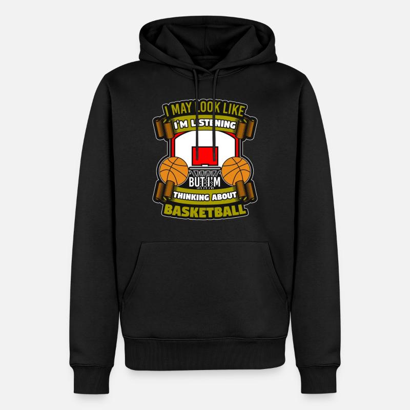 Basket- sport dunking - Sweat à capuche Premium bio Homme - noir