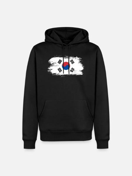 South Korea flag - Men’s Premium Organic Hoodie - black