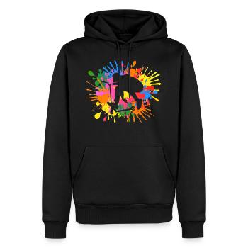 Scooter - Männer Premium Bio Hoodie - Schwarz - Vorne - Nico (187cm)