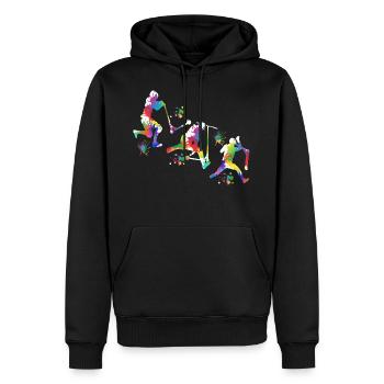 Scooter - Sweat à capuche Premium bio Homme - noir - Devant - Nico (187cm)