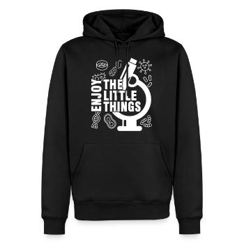 Biologie Biologe Labor Forschung Geschenk - Männer Premium Bio Hoodie - Schwarz - Vorne - Nico (187cm)