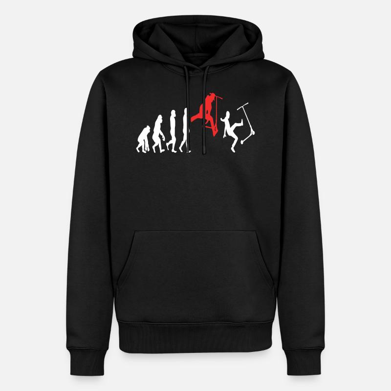 Evolution du scooter acrobatique - Sweat à capuche Premium bio Homme - noir