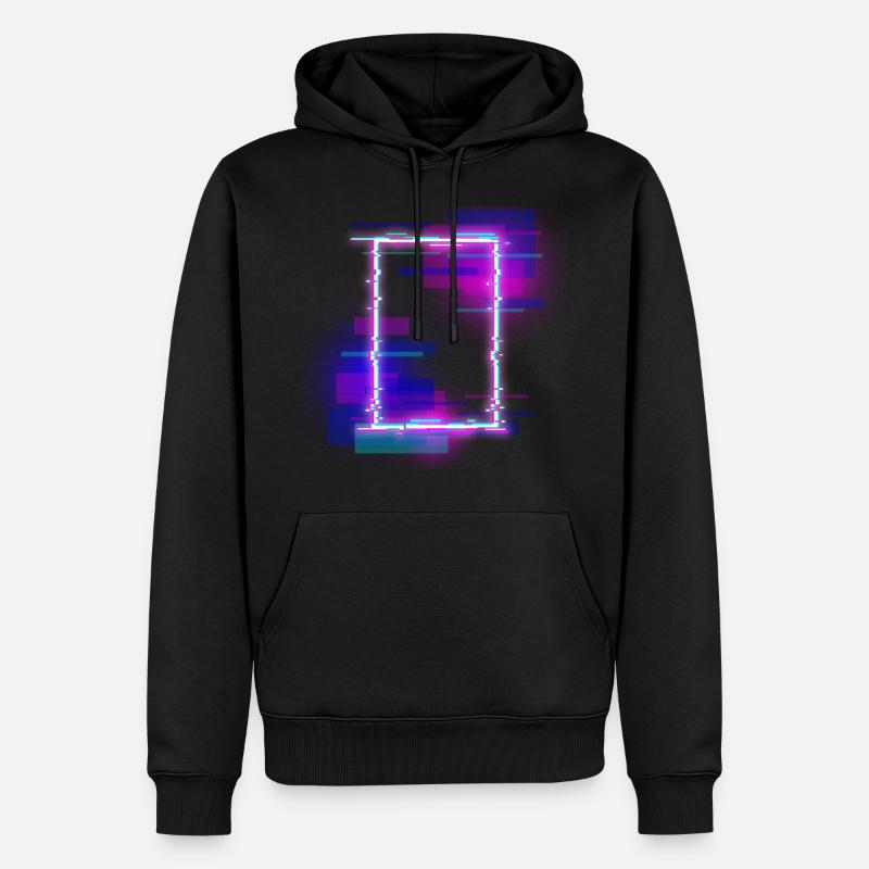 Neon farbiges rechteck - Männer Premium Bio Hoodie - Schwarz