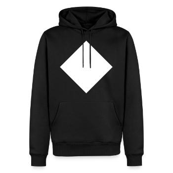 Losange - Sweat à capuche Premium bio Homme - noir - Devant - Nico (187cm)