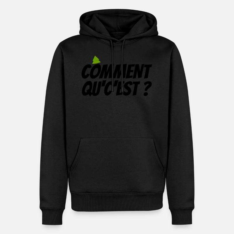 comment qu'c'est ? - Sweat à capuche Premium bio Homme - noir