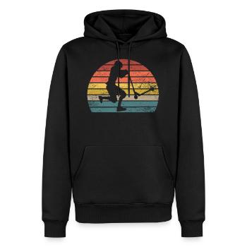 Stunt Scooter Tretroller - Männer Premium Bio Hoodie - Schwarz - Vorne - Nico (187cm)