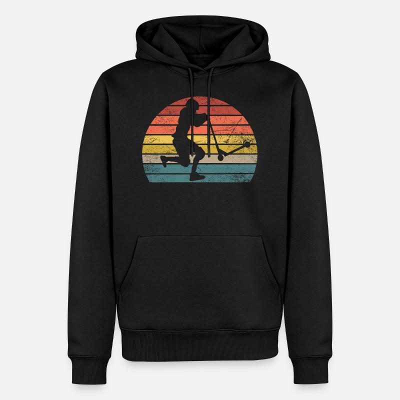 Stunt Scooter Tretroller - Männer Premium Bio Hoodie - Schwarz