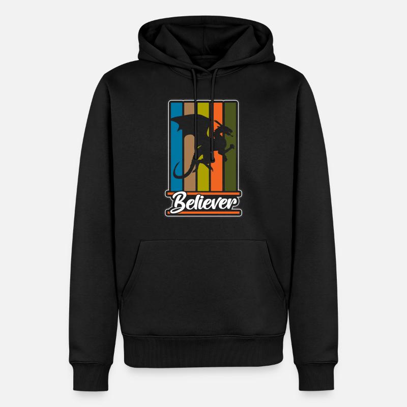 Imagination de feu de dragon - Sweat à capuche Premium bio Homme - noir