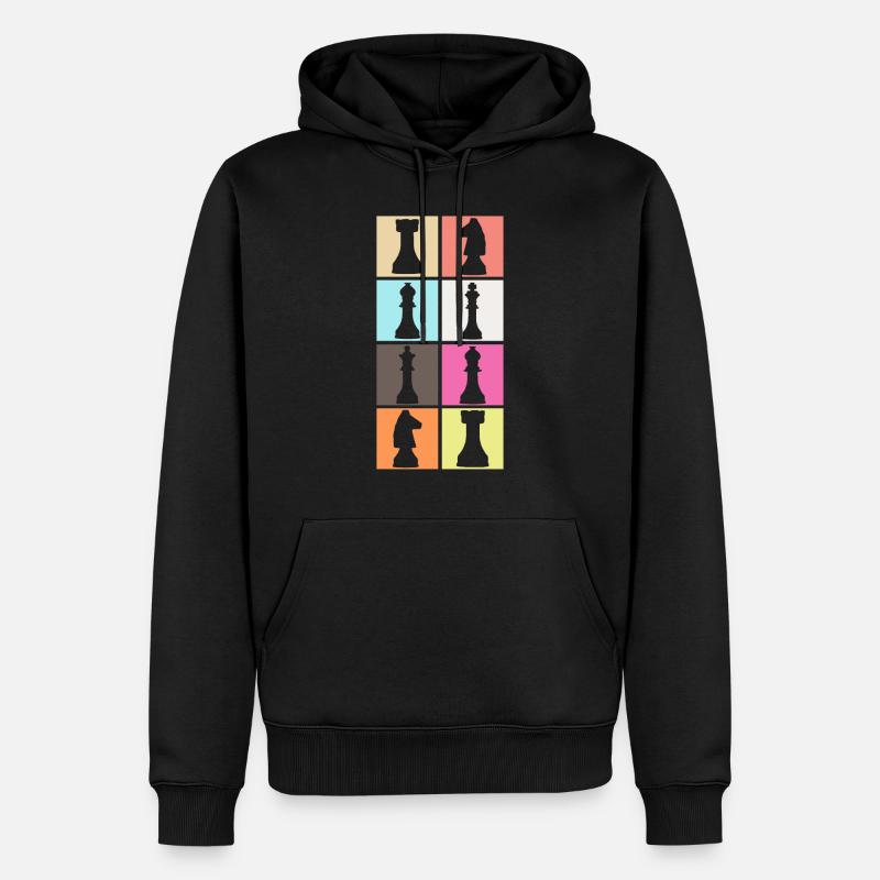 Schach - Männer Premium Bio Hoodie - Schwarz