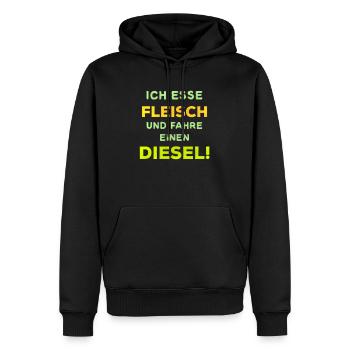 Dieselfahrverbot Lustiger Spruch Diesel anti - Männer Premium Bio Hoodie - Schwarz - Vorne - Nico (187cm)