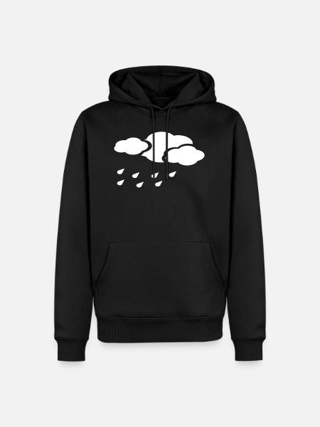 rain cloud - Men’s Premium Organic Hoodie - black