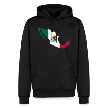 Mexiko Flagge Landkarte Fahne - Männer Premium Bio Hoodie - Schwarz - Vorne - Nico (187cm)