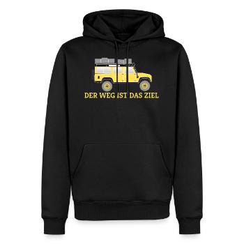 Dachzelt Offroad 4x4 Reisefahrzeug T-Shirt - Männer Premium Bio Hoodie - Schwarz - Vorne - Nico (187cm)