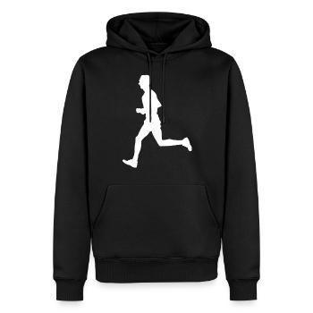 Jogger Run Cardio Training Run Fit Jog - Sweat à capuche Premium bio Homme - noir - Devant - Nico (187cm)