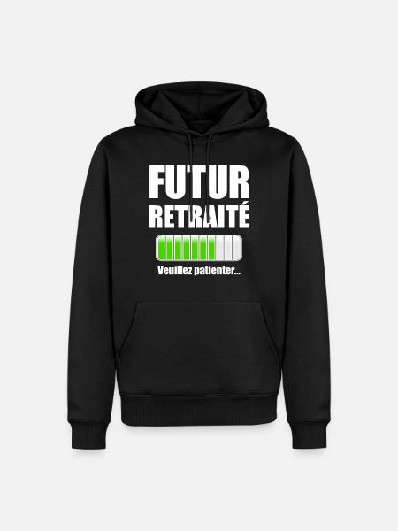 FUTUR RETRAITÉ - Sweat à capuche Premium bio Homme - noir