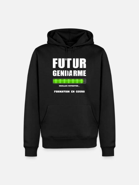 FUTUR GENDARME - Sweat à capuche Premium bio Homme - noir