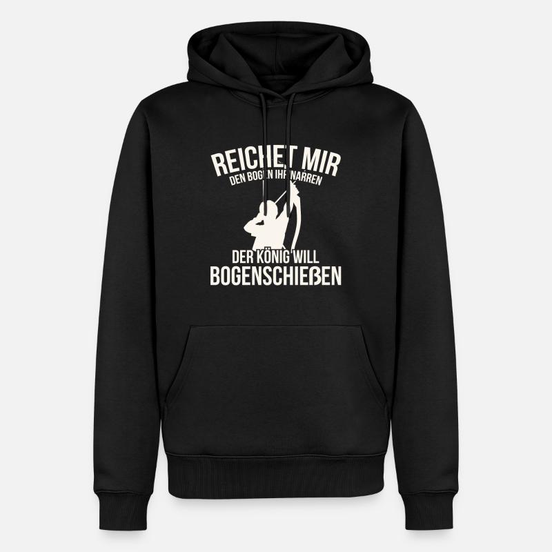 Bogenschießen - Männer Premium Bio Hoodie - Schwarz