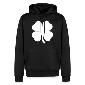 Four-leaf clover lucky clover New Year clover - Men’s Premium Organic Hoodie - black - Front - Nico (187cm)