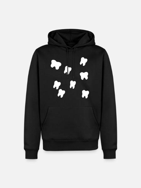 teeth - Men’s Premium Organic Hoodie - black