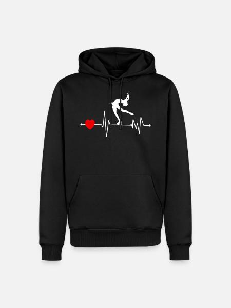 Schlittschuh Eislauf Eiskunstlaufen Eiskunstlauf - Männer Premium Bio Hoodie - Schwarz