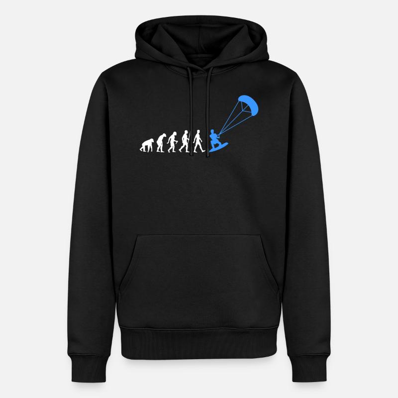 Kitesurfer Evolution Kitesurfing Evolution - Men’s Premium Organic Hoodie - black