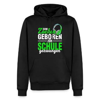 Zocken Zocker Gaming Gamer Schüler Geschenk - Männer Premium Bio Hoodie - Schwarz - Vorne - Nico (187cm)