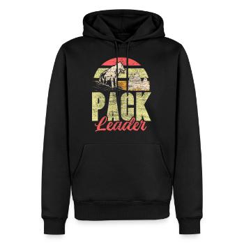 Wolf Rudel Geschenk - Männer Premium Bio Hoodie - Schwarz - Vorne - Nico (187cm)